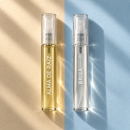 Set de muestras Lilya Perfume con Brisa Mediterránea y Alma de Raíz